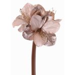 Sammet Amaryllis konstblomma KIRSTY, ljuslila, 70cm, Ø13-15cm