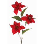 Konstgjord sammet-julstjärna TONZI, röd, 80cm, Ø15cm