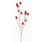 Dekorativ kvist av ädelkard LOUKAS, röd, 45cm, Ø1-1,5cm