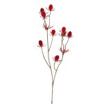 Dekorativ kvist av ädelkard LOUKAS, röd, 45cm, Ø1-1,5cm