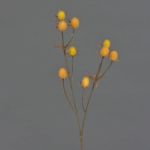 Dekorativ kvist av ädelkard LOUKAS, gul-orange, 45cm, Ø1-1,5cm