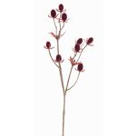 Dekorativ kvist av ädelkard LOUKAS, vinrödt, 45cm, Ø1-1,5cm