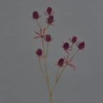 Dekorativ kvist av ädelkard LOUKAS, vinrödt, 45cm, Ø1-1,5cm
