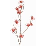 Konstgjord hamamelisgren XYLA, blommor, orange-röd, 70cm, Ø6cm