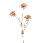 Konstgjord zinnia MELYN, rödguld, 70cm