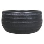 Keramikskål TIAM med räfflor, mat svart, 14cm, Ø29cm