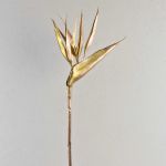 Dekorativ paradisfågelblomma BALTZE med glitter, guld, 80cm, 19x22cm