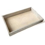 Rektangulärt dekorativt träfat MARTAL, natur, lätt kalkat, 32x20x4cm