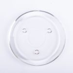 Rund ljusunderlägg VINCENTIA i glas, klar, Ø14cm