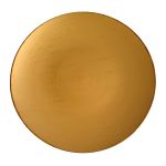 Rund dekorativ bricka JEFFERSON, plast, guld, 5cm, Ø45cm