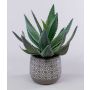 Agave americana konstväxt HEDI i terrakottakruka, grön, 35cm