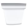 Blomkruka NALVEN av plast, med LED-belysning, vit, 89cm, Ø100cm