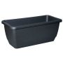 Blomlåda URMINA av plast, med hål, antracit, 49,5x19x16,5cm