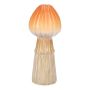 Svampvas RADOMILA, keramik, räfflad, orange-beige, 18cm, Ø7,4cm