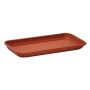 Rektangulär planteringslåda med underlägg URMINA i plast, terrakotta, 37x16x3cm