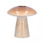 Blomvas i keramik RAIMUNDE, svampformad, brun-beige, 9,5cm, Ø9cm