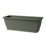 Balkongplanteringslåda OPHIRA av återvunnen plast, vattenbehållare, underlägg, salviagrön, 79,5x19,5x17,5cm