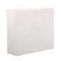 Blomkruka ERVOK av plast, LED-belysning, vit, 80x25x70cm