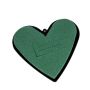 OASIS® Ideal våtsteckningsskum, hjärtformad, bröllopsdekoration, plastunderlag, upphängningsögla, grön, 14x12x3,5cm