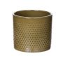 Kruka CINZIA i keramik, prickmönster, khaki, 12,3cm, Ø13,5cm