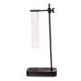 Dekorativt laboratorieglas AUDREY med stativ, klart-svart, 12x8x28cm
