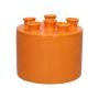 Blomvas VIVIANNE med 6 öppningar, dolomit, orange, 14,3cm, Ø17cm