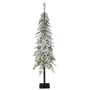 Konstgjord högstammig gran MOLDE DELUXE, snöklädd, LED-lampor, 120cm, Ø20cm