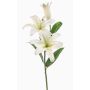 Konstgjord tigerlilja KRAWEL, Eco Collection, vit-grön, 85cm, Ø21cm