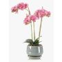 Konstgjord orkidé Phalaenopsis JOLANA i keramikkruka, rosa, 45cm