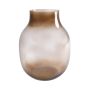 Glasvas RAIDON, rund, orange-brun-klar, 26cm, Ø17cm