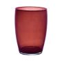 Blomvas HENRY i glas, rund, röd-klar, 20cm, Ø14cm