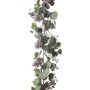 Konstgjord girland av eukalyptus SAFLOS, kottar, blommor, grågrön, 175cm