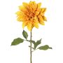 Konstgjord dahlia PHILLIPPA, Eco Collection, gul-orange, 65cm, Ø15cm