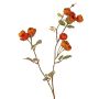 Konstgjord kålroskvist LORRAINE, Eco Collection, orange-gul, 60cm, Ø3cm