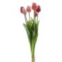 Konstgjord tulpanbukett Mix LONA, rosa-cerise-krämfärgad, 45cm, Ø20cm
