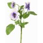 Dekorativ kvist med penséer SIANIE, lila-blå-vit, 35cm, Ø5-6,5cm
