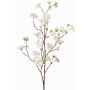 Konstgjord gren av prydnadspersika KENZUN, blommor, vit, 110cm, Ø2-6cm