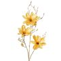 Konstgjord sammetmagnoliagren LEAFY, gul-guld, 115cm