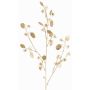 Konstgjord satin-lunaria-gren PINDUS med blommor, vit-guld, 85cm