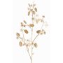 Satinkvist med lunaria, konstgjord PINDUS med blommor, krämguld, 85cm