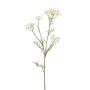 Konstgjord dillkvist NUTMEG med blommor, vit, 85cm