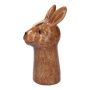 Blomvas med kaninmotiv BUNCHY i keramik, brun, 14,5x12,7x28,5cm
