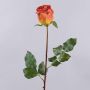 Konstgjord ros OPHELIE, orange-gul, 85cm, Ø7cm