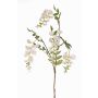 Konstgjord blåregn-gren SOULA med blommor, vit, 80cm, Ø7-8cm