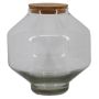 Terrarium i glas MAGNUN med kork, fot, klart, 22cm, Ø20cm