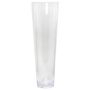 Konisk golvvas AMNA OCEAN i glas, återvunnet, klart, 50cm, Ø15cm