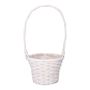 Blomkorg BARONIKA med handtag, vide, vit, 48cm, Ø25cm