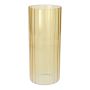 Dekorationsvas BLANDINA, glas, räfflad, gul-transparent, 24cm, Ø10cm