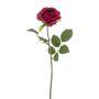 Konstgjord ros BRUNETTE, fuchsia, 70cm, Ø11cm