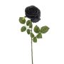 Konstgjord ros BRUNETTE, svart, 70cm, Ø11cm